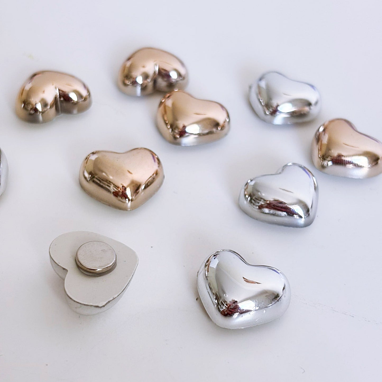 Mini Metallic Heart Magnets
