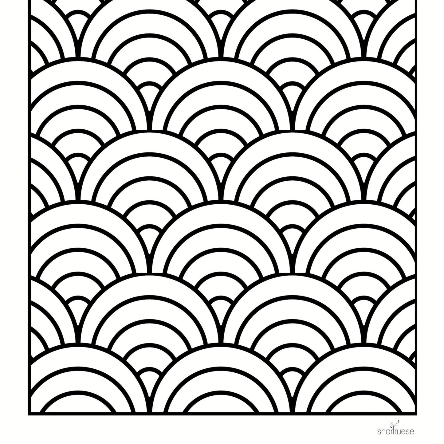 Easy Bold Patterns Colouring Pages Instant Download