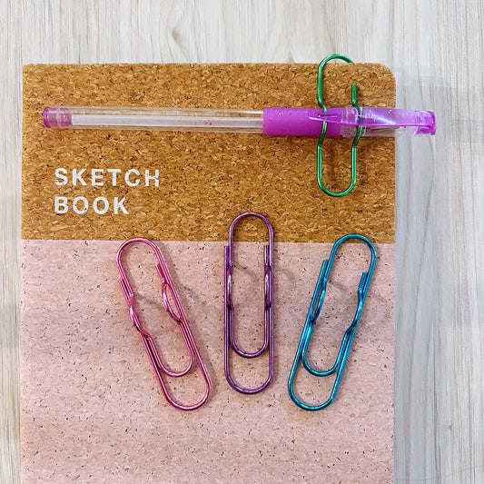 Metallic Pen Holder Paper Clips