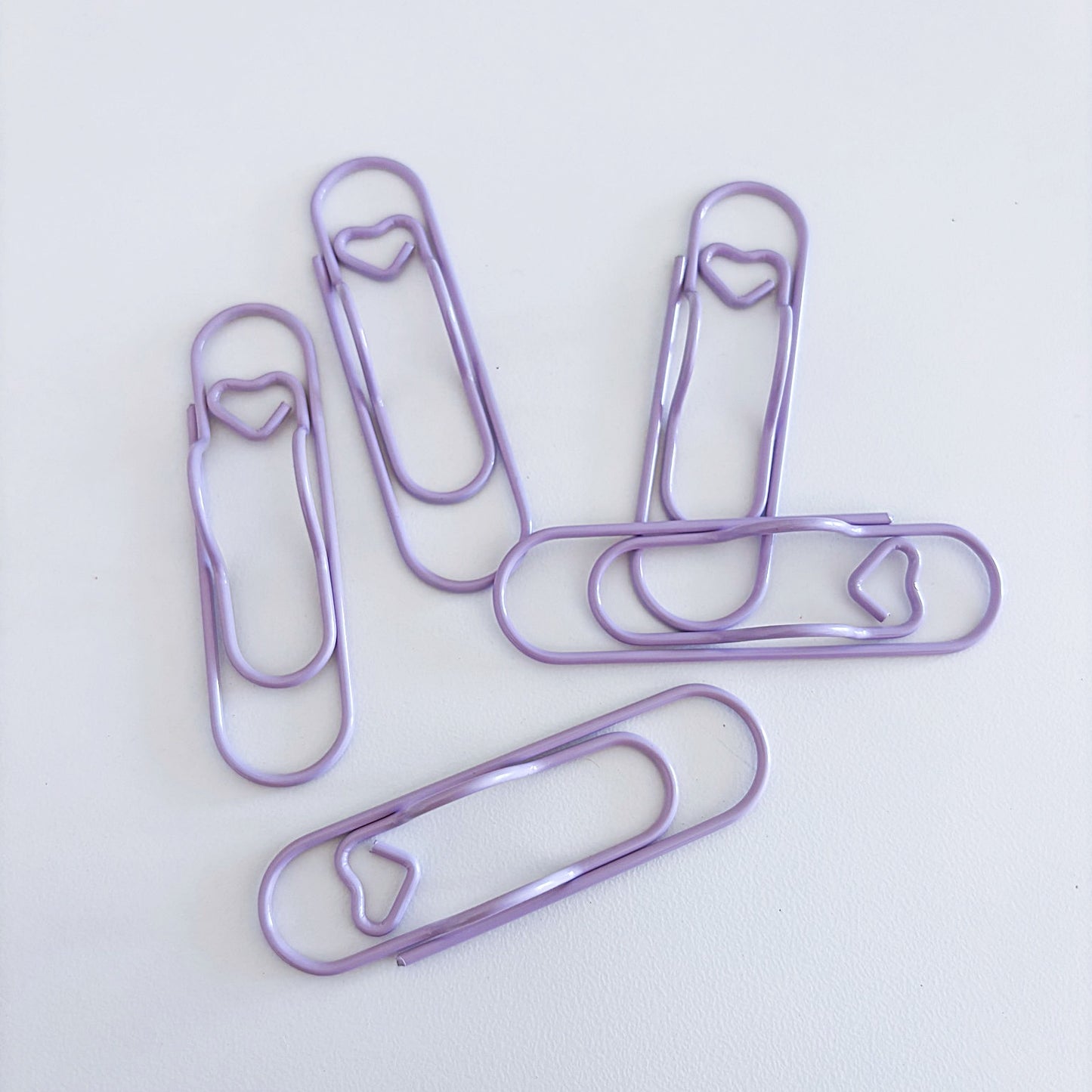 Pastel Pen Holder Paper Clips With Heart